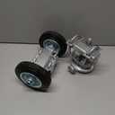 6" Rolling Gate Wheel Carrier Heavy Duty for Driveway Chain Link Fence, Gate Supporter Wheel Caster for Metal Tube Gates, Gate Helper Wheel for Swing Sliding Gate, 600lb Capacity