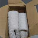 2 Pack Small Woven Basket with Gift Bags and Ribbons, Empty Decorative Gift Chest Box, Cute Baby Gift Basket for Nursery, Cotton Rope Room Shelf Storage Basket with Handles, All 12"x 8"x 5",White