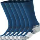 WANDER 3-6 Pairs Men's Athletic Run Cushion Over-the-Calf Tube Socks (Medium)