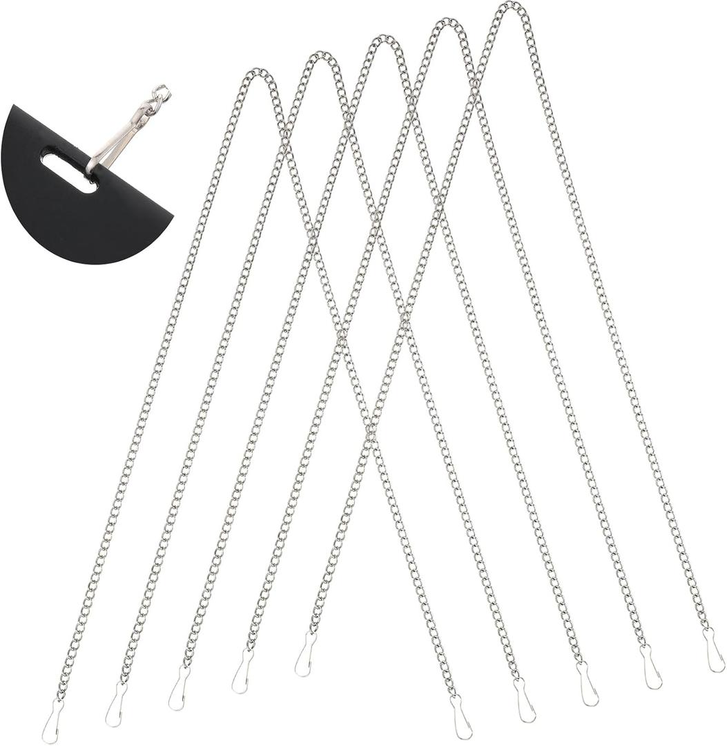 5Pcs 31" Stained Glass Chain for Hanging Picture Suncatcher Chain and Hooks, 31.5 inches (80 cm) in length