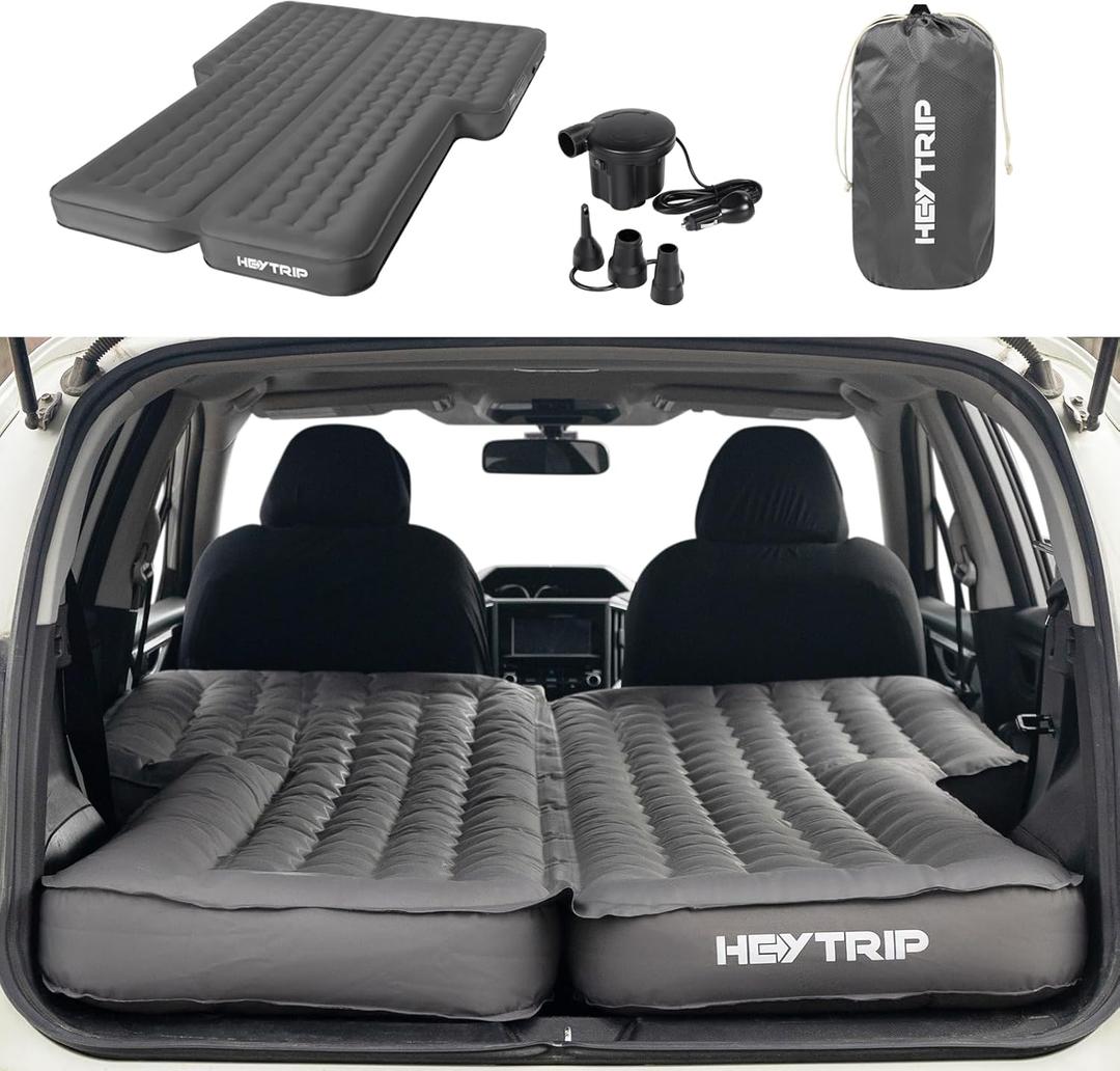 HEYTRIP Widen SUV Air Mattress for Car Camping, Inflatable 6 Inch Thickened SUV Mattress Camping Bed, Adjustable Firmness Car Air Mattress Fit Midsize SUVs - Comfy Pongee (74 x 51 x 6 Inch)