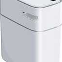 MOPUP Touchless Bathroom Trash Cans, Waterproof Motion Sensor Bedroom Garbage Can, 3.5 Gallon Slim Plastic Narrow Small Dogproof Trash Bin for Office, Living Room, Kitchen, White