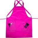 5 x Hair Cutting Cape with Armholes  Professional Black Nylon Hairdressing Gown for Salon or Home  Adult Haircut Cape (Pink)