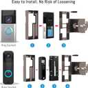 Anti Theft Ring Doorbell Mount: Metal Ring Apartment Door Mount Blink Doorbell Camera Holder No Drill - Renter Friendly Ring Doorbell Mount No Damage