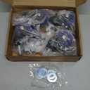 Caster Wheels Heavy Duty 2 Inch Stem Caster 800Lbs, Threaded Stem Casters 1/2"-13 x 1(Stem Diameter 1/2", Stem Length 1"), Safety Locking Caster Set of 4, Industrial Castor Wheels for Cart,Furniture