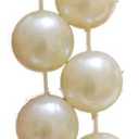 Xmada Pearl Strands, 14 mm Large Pearls Garland Faux Crystal Beads Garland Spool Roll for Crafts,Wedding Decorations,Christmas Tree Decorations (Ivory)