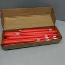 24 Pcs Flameless LED Taper Candles Battery Operated Candles 8.58'', 9.69'', 10.98'', 12.91'', 12.8'' Flameless Candlesticks Flickering for Halloween Christmas Church Wedding(Red)