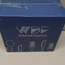 WDF 350PCS White and Gold Plastic Plates - Gold Plates Disposable 50Guest Plastic Dinnerware Ideal for Party/Wedding/Birthday/Valentine's Day