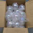 48 Pcs Large 4 Inch Clear Christmas Ornament Balls Iridescent Christmas Balls for Tree, Plastic Ornaments Ball Clear Plastic Fillable Ornaments, Xmas Hanging Hanging Decor for Holiday