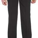 Calvin Klein Boys Flat-Front Bi-Stretch Dress Pant, Straight Leg Fit & Hemmed Bottom, Belt Loops & Functional Front Pockets, Black, 7