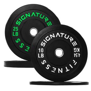 Fitvids Olympic Bumper Plates Set, 2" Weight Plates For Strength Training & Weightlifting, 70LB Set (10LB, 25LB), Multiple Packages