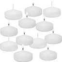 LYOBATH 12 Pack 2 Inch Floating Candles for Centerpieces,White Small Floating Candles for Cylinder Vases, Centerpieces at Wedding, Party, Pool, Holiday