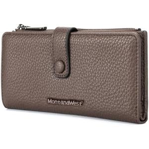 Montana West Women's Wallet Long Bifold Card Holder RFID Blocking with Zipper Coin Pocket