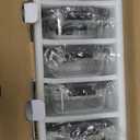 5-Pack Borosilicate Glass Containers with Tempered Lids, 35.2oz/4.4 Cup Airtight Meal Prep Set, Microwave/Freezer Safe (Gray)