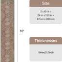 Bavni Washable Runner Rug 2x10, Non Slip Vintage Kitchen Runner Rug, Ultra Thin Low Pile Long Hallway Runner, Machine Washable Carpet Runner for Kitchen Entryway Bedroom Laundry Room, Brick