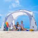 UNICAMPER Beach Tent 12 X 12ft Large UPF50+ Pop Up Canopy with 2-Pcs Side Wall