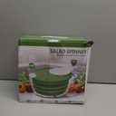 Large Capacity Salad Spinner, Fast Drain Vegetable Dryer with Water Inlet and Outlet, Break-Resistant Multifunctional Lettuce Dryer and Vegetable Washer
