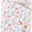 Viviland Mushroom Full Sheet Set - 4 Piece Vintage Butterfly Flower Patterned Bed Sheets - Soft, Breathable Microfiber Floral Sheets with Deep Pocket, Non-Slip Fitted Sheets & Pillowcases