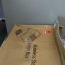 Removable Stainless Steel Cat Litter Box with lid, Side & Top Entry Kitty LitterBox，Cat Litter Box Enclosure, XL Extra Large High-Sided Metal Cat Box with Scoop, Footboard（Grey）