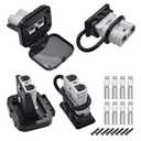 GZSH Anderson Plug 4PCS 50A Quick Connect Wire Connectors with Mount and Cap 12-6 AWG Battery Quick Disconnect for Car RV Trunk Boat Winch 12V-36V Battery Quick Connect Waterproof SB50 (Gray)