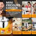 Premium Stainless Steel Small Pressure Cooker 2 quart | 8 Safety Features & Quick Cooking | stovetop pressure cookers;instant pot pressure cooker;olla de presion mini pressure cooker 2+qt