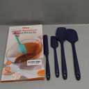 Heat Resistant Silicone Spatula Set: U-Taste 600F High Temp Seamless Food Grade Food Grade Flexible Rubber Silicon Kitchen Cooking Mixing Baking Scraper for Nonstick Cookware Set of 4 (Midnight Blue)