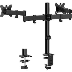 ErGear Dual Monitor Stand, Heavy-Duty Monitor Mount for 17″–32″ Monitors, Flexible Arms with Easy Dual-Monitor Alignment, Sturdy Stepped Arm Design for Superior Support, Supports 22 lbs per Arm