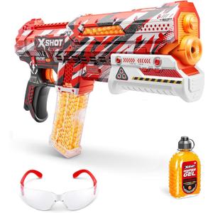 XSHOT Hyper Gel Clutch Blaster, Manual Prime Gel Blaster & 5,000 Hyper Gel Pellets, 100 Capacity Hopper & 400 Capacity Mag, Eyewear, Ages 14 & Up by ZURU