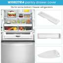 W10827914 Pantry Drawer Door Cover Compatible with kenmore whirlpool maytag Refrigerator, Replaces Part W10165964 drawer lid 12656820 12656823 1455167 Pantry drawer top front lid, White