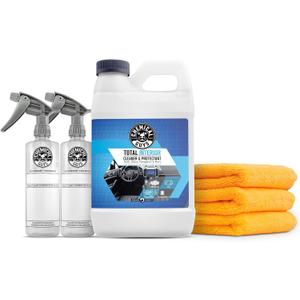 Chemical Guys HOL414 Total Interior Cleaner and Protectant, Refill Kit With 2 Dilution Bottles & 3 Premium Microfiber Towels (Safe for Cars, Trucks, SUVs, Jeeps, Motorcycles, RVs & More) 64 fl oz
