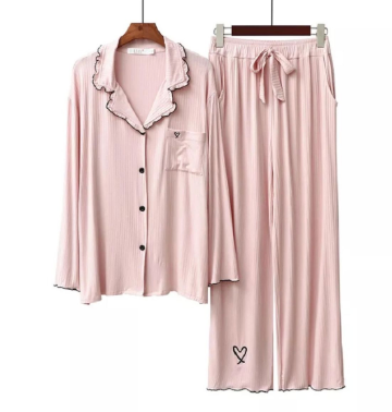 Women’s Pajama Set, Long Sleeve Sleepwear, Two-Piece Pajama Set, Plaid Sleep Pants, XL 