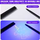 Tegeme 4 Invisible Ink Pen Set 2 Invisible Marker 2 Blacklight Flashlights with UV Black Light Markers Disappearing Ink Pen for Secret Notes Holiday Gifts Favors(21 LED)