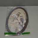 BIWSHA Vintage Rustic Deer Oval Wall Art Decor, Farmhouse Deer Framed Christmas Wooden Wall Art Room Decor, Pine Newspaper Wall Hanging Decor for Home Bedroom, 10.2x15.7 Inch