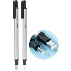Mr. Pen- Pen Style Eraser Set, 2 Pack, Square & Round Tip, Precision Pencil Erasers, Retractable Silver Eraser Pens for Drawing, Sketching, Detail Correction, Office & School Supplies