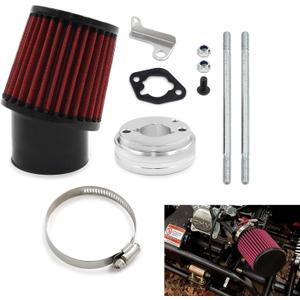 MSCRP High Performance Air Filter Intake Kit for Go-Karts & Mini Bikes 6.5 HP Honda Clone GX160 GX200 Go Kart Predator 212cc Engine