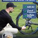 GERCHWAY Presta Valve Air Chuck Digital Bike Tire Inflator with Pressure Gauge Schrader to Presta Valve Adapter for Air Compressor