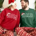 ASTANFY Couples Christmas Sweaters Mom and Dad Sweatshirts Family Christmas Shirts Long Sleeve (Red)