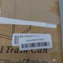 Stainless Steel Hanging Trash Can with Lid and Inner Bucket, 2 Gallon Kitchen Compost Bin for Counter Top, Under Sink or Wall Mount, Small Garbage Can for Cupboard/Bathroom/Bedroom/RV, White