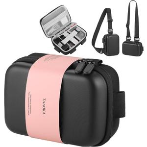 TAAOKA Digital Camera Case, Protective & Lightweight Camera Case with 3 Carrying Ways, Waterproof & Shockproof Small Camera Bag for Power Shot/Sony DSCW800/DSCW830 - Black