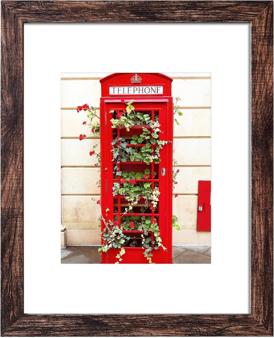 SESEAT 16x20 Picture Frame Brown, Display Pictures 11x14 with Mat or 16x20 without Mat, Photo Frames Wall Gallery, 1 Pack