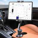 Coolpow Cup Holder Tablet Holder for Car15" Height Adjustable Car Cup Holder ipad Car Mount for Truck Stand Car Tablet Holder Multi Angle Car Mount for All 4.7"-13" Apple iPad Samsung Galaxy Tab