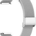 E ECSEM Metal Loop Band Compatible for iTouch AIR 5 Adjustable Stainless Steel Replacement Wristbands, Quick Release Watch Strap for iTouch Air 5 Smartwatch, 22mm