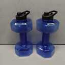 Water Weights for Pool Exercise Set of 2, Aquatic Exercise Dumbbells with Non-slip Handle, PE Materials Water Dumbbell Aerobics for Water Aerobics Weight Loss (Blue)