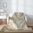 Caramel Brown Grey Beige Farmhouse Barn Wood Throw Blankets 80"x60" Lightweight Flannel Fleece Cozy Soft Blanket Home Decor for Couch Bed Sofa Bedroom Living Room Travel Birthday Christmas All Season