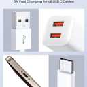 3 x USB to USB C Cable (3.3ft 2Pack), White Type C Charger Cord USB A to USB C Fast Charging Cable for Fire HD 10 8, Samsung Galaxy S25/S24/S23, iPad Pro/Air, iPhone 17 16 Pro