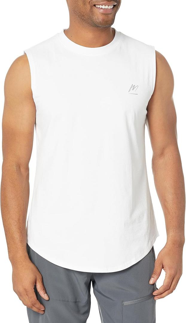 Tank Tops for Men, Workout Sleeveless T Shirts Gym Tank Tee Muscle Bodybuilding Fitness Undershirt (Small, White)
