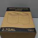 2 Pack 2.7 Gal Bathroom Trash Can with Lid, Automatic Trash Can Small Smart Garbage Can Touchless, Slim Motion Sensor Waterproof Plastic Trash Bins for Bedroom Office Kitchen Toilet (White)