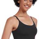 GXXGE Womens' Sports Bra Longline Wirefree Padded with Medium Support Fitness Workout Running Shirts Yoga Tank Top (M)