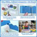 4 Rolls 131.2Ft Glitter Bulletin Board Borders  Colorful Scalloped Classroom Border for Bulletin Board Trim  DIY Classroom Decor for Teachers, School and Office, Class Decorations