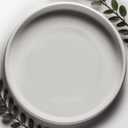 Willowy Heavy Duty Ceramic Plant Saucers for Indoors with Silicone Feet for Added Surface Protection - Scratch-Resistant Matte White, 10.75" at The Base or Less, Plant Water Catcher Tray (12" (1 Pack))